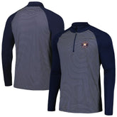 Houston Astros Levelwear Charter Striped Raglan Quarter-Zip Top - MLB Tops
