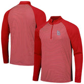 St. Louis Cardinals Levelwear Charter Striped Raglan Quarter-Zip Top - MLB Tops