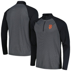 San Francisco Giants Levelwear Charter Striped Raglan Quarter-Zip Top - MLB Tops