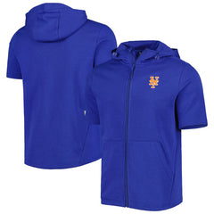 New York Mets Levelwear Recruit Full-Zip Short Sleeve Hoodie - MLB Hoodies