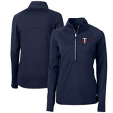 Minnesota Twins Cutter & Buck Women's Adapt Eco Knit Stretch Half-Zip Logo Pullover Top - MLB Pullover