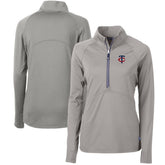 Minnesota Twins Cutter & Buck Women's Adapt Eco Knit Stretch Half-Zip Logo Pullover Top - MLB Pullover