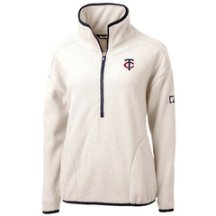 Minnesota Twins Cutter & Buck Women's Cascade Eco Sherpa Half-Zip Pullover Jacket - MLB Jackets