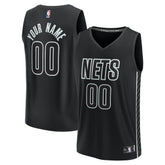 Black Brooklyn Nets Youth Fast Break Replica Custom Jersey | NBA