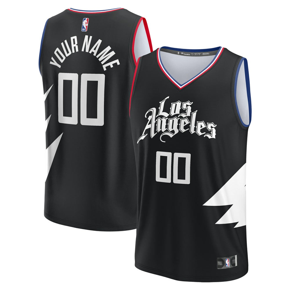 Black LA Clippers Youth Fast Break Replica Custom Jersey | NBA