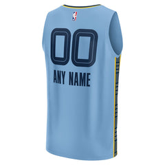 Light Blue Memphis Grizzlies Youth Fast Break Replica Custom Jersey | NBA