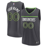 Black Minnesota Timberwolves Youth Custom Fast Break Jersey | NBA