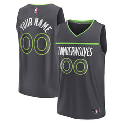 Black Minnesota Timberwolves Youth Custom Fast Break Jersey | NBA