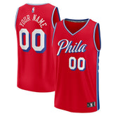 Red Philadelphia 76ers Youth Fast Break Replica Custom Jersey | NBA