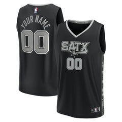 Black San Antonio Spurs Youth Fast Break Replica Custom Jersey | NBA