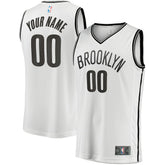 White Brooklyn Nets Fast Break Custom Replica Jersey | NBA