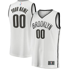White Brooklyn Nets Fast Break Custom Replica Jersey | NBA