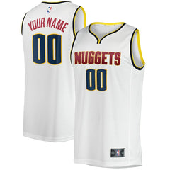 White Denver Nuggets Fast Break Custom Replica Jersey sale | NBA