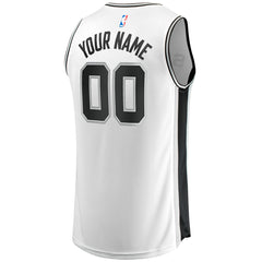 White San Antonio Spurs Fast Break Custom Replica Jersey | NBA