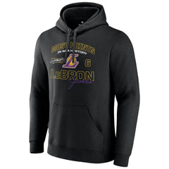 Black LeBron James Los Angeles Lakers Most Points in NBA History Pullover Hoodie | NBA