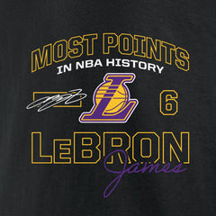 Black LeBron James Los Angeles Lakers Most Points in NBA History Pullover Hoodie | NBA