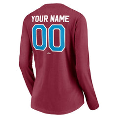 Philadelphia Phillies Women's Personalized Cooperstown Collection Alternate Winning Streak Long Sleeve V-Neck T-Shirt - MLB T-shirts