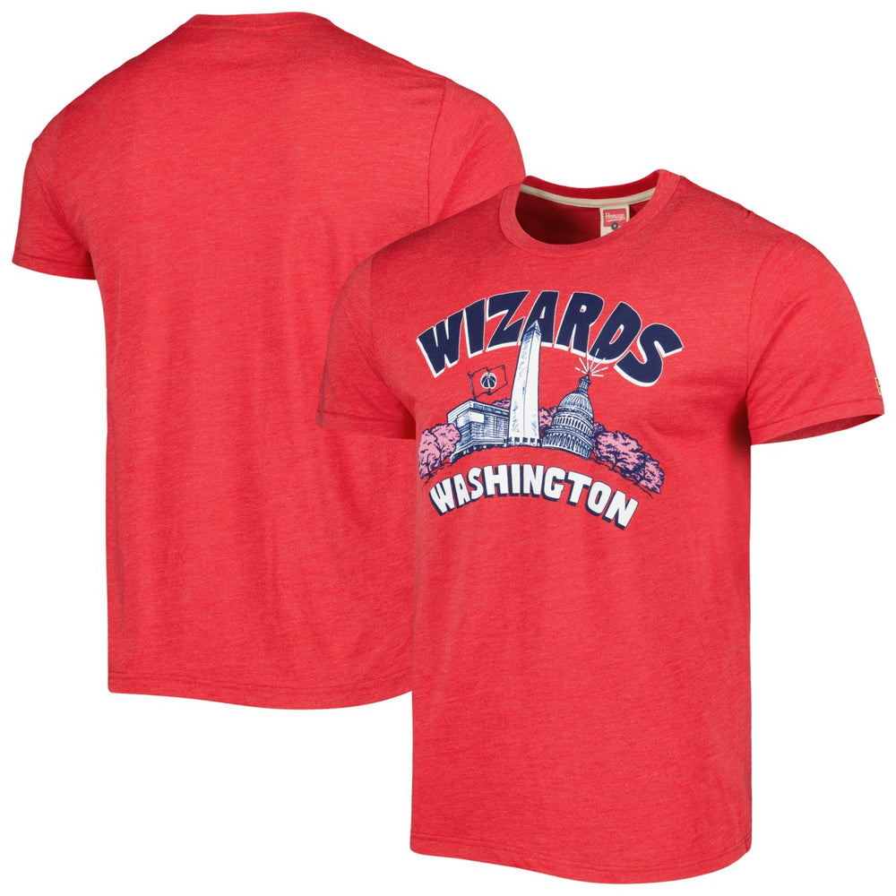 Red Washington Wizards Homage Unisex Hometown Hyper Local Tri-Blend T-Shirt | NBA