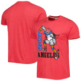 Red LA Clippers Homage Unisex Team Mascot Tri-Blend T-Shirt | NBA