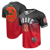 Black/Red Trae Young Atlanta Hawks Post Ombre Name & Number T-Shirt | NBA