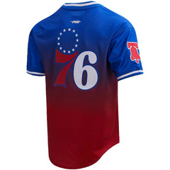 Royal/Red Joel Embiid Philadelphia 76ers Post Ombre Name & Number T-Shirt | NBA