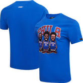 Royal Joel Embiid, Tobias Harris, James Harden Philadelphia 76ers Pro Standard Multi Lineup T-Shirt | NBA