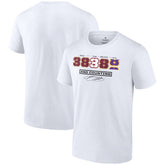 White LeBron James NBA All-Time Scoring Record Split Points T-Shirt | NBA