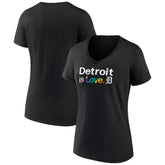 Detroit Tigers Women's City Pride V-Neck T-Shirt - MLB T-shirts