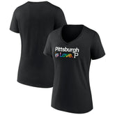 Pittsburgh Pirates Women's City Pride V-Neck T-Shirt - MLB T-shirts