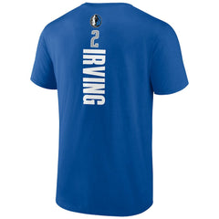 Royal Kyrie Irving Dallas Mavericks Playmaker Name & Number T-Shirt sale | NBA