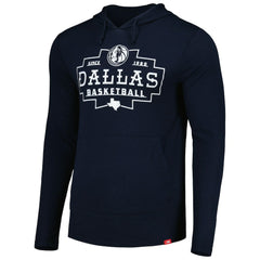 Navy Dallas Mavericks Sportiqe Unisex Rowan Tri-Blend Long Sleeve Hoodie T-Shirt sale | NBA