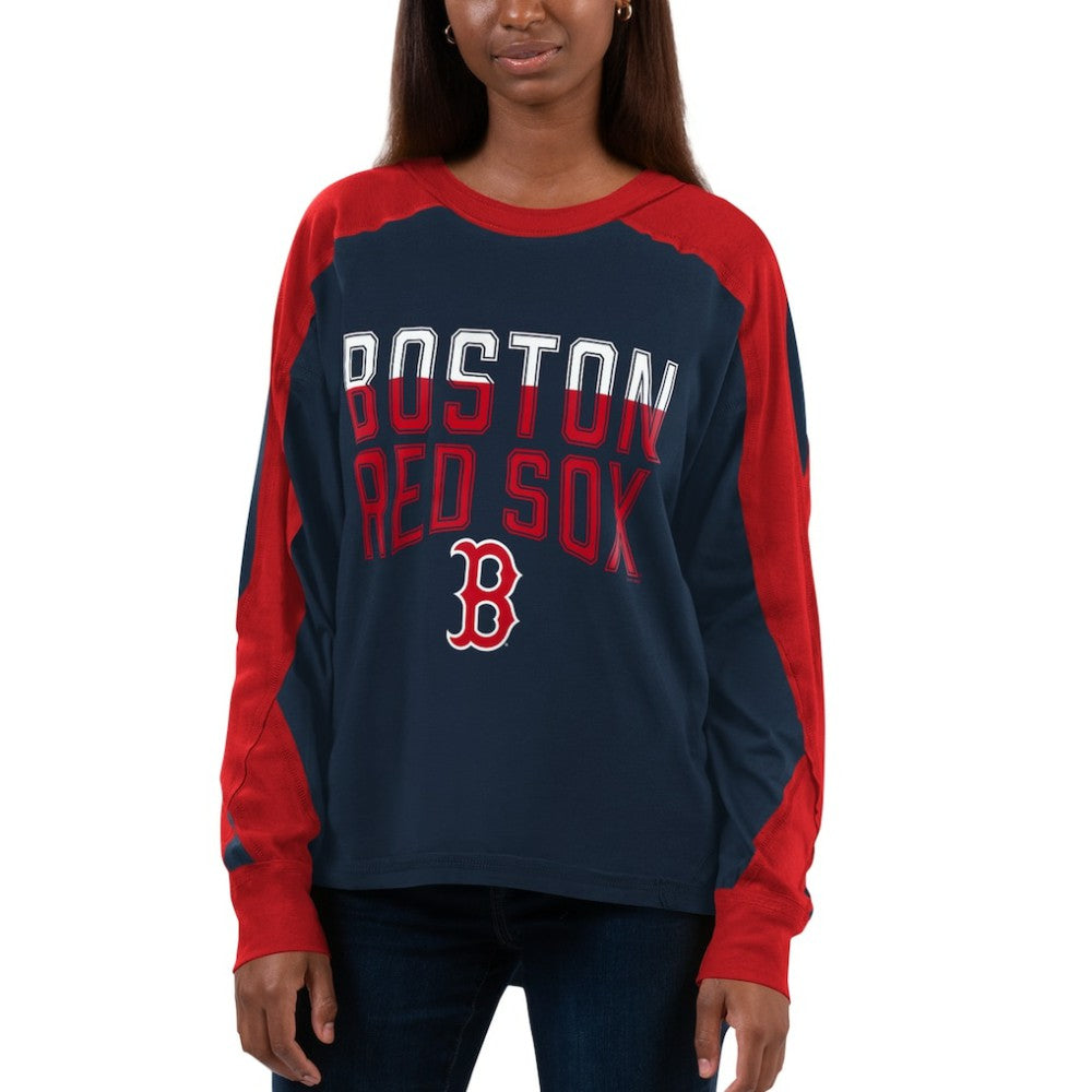 Boston Red Sox G-III 4Her by Carl Banks Women's Smash Raglan Long Sleeve T-Shirt - MLB T-shirts