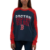 Boston Red Sox G-III 4Her by Carl Banks Women's Smash Raglan Long Sleeve T-Shirt - MLB T-shirts