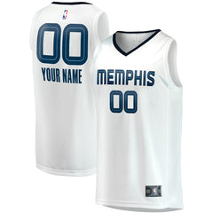 White Memphis Grizzlies Youth Fast Break Replica Custom Jersey | NBA