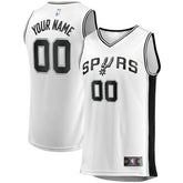 White San Antonio Spurs Youth Fast Break Replica Custom Jersey | NBA