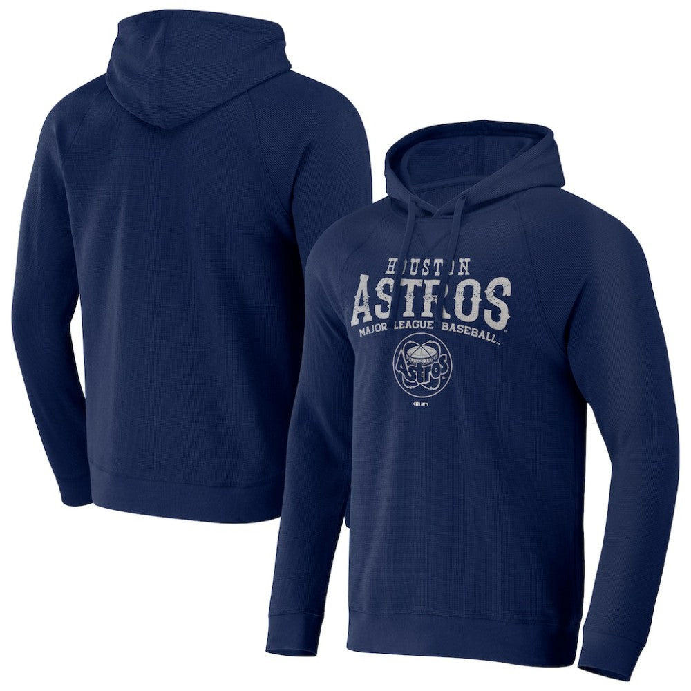 Houston Astros Darius Rucker Collection by Fanatics Waffle-Knit Raglan Pullover Hoodie - MLB Hoodies