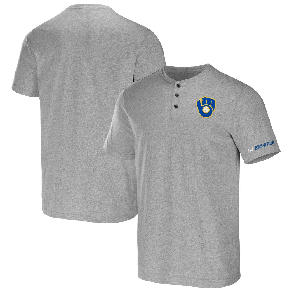 Milwaukee Brewers Darius Rucker Collection by Fanatics Henley T-Shirt - MLB T-shirts