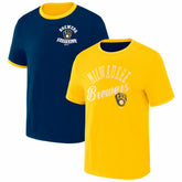 Milwaukee Brewers Darius Rucker Collection by Fanatics Two-Way Ringer Reversible T-Shirt - MLB T-shirts