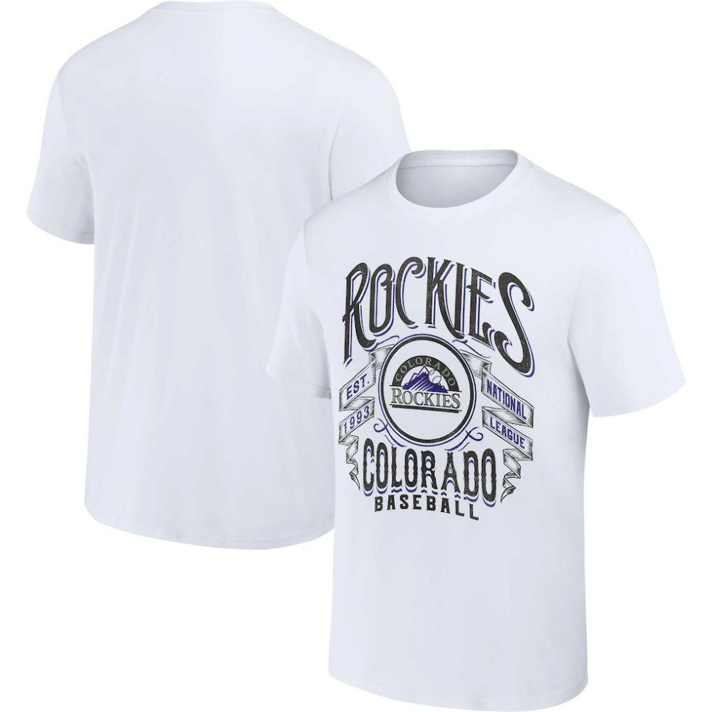 Colorado Rockies Darius Rucker Collection by Fanatics Distressed Rock T-Shirt - MLB T-shirts