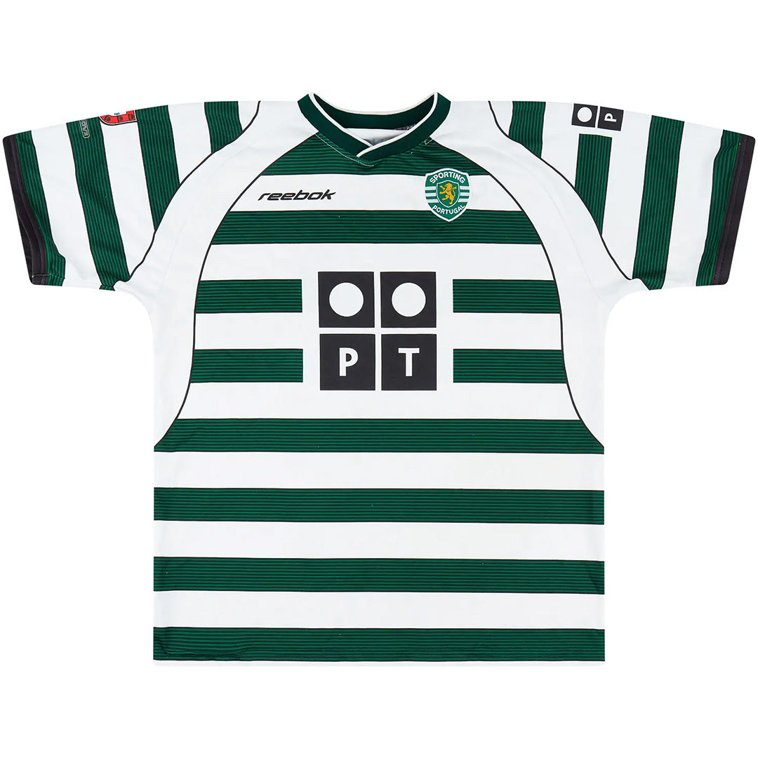 C.RONALDO #28 Retro Sporting Lisbon Home Jersey 2002/03