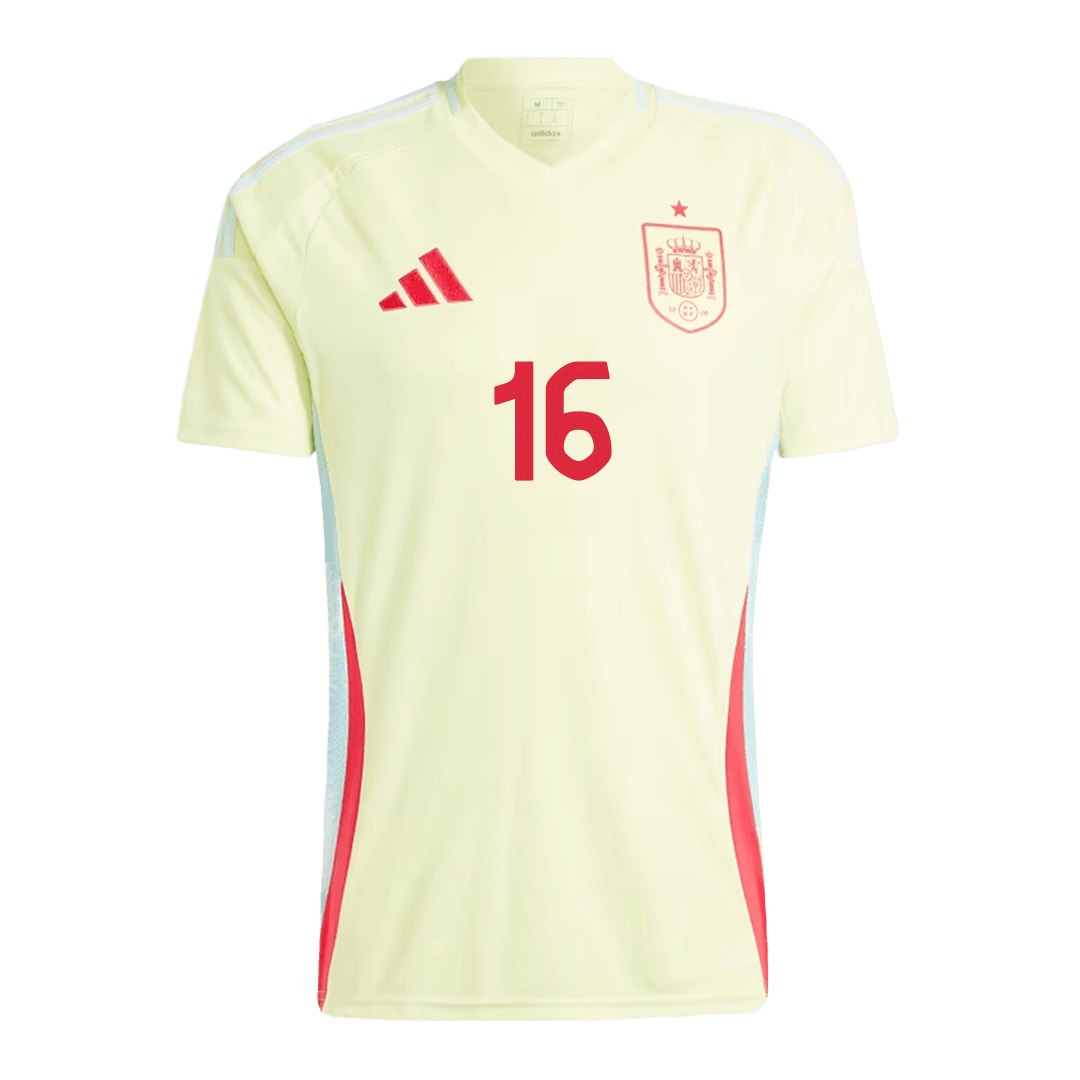 RODRIGO #16 Spain Away Jersey Euro