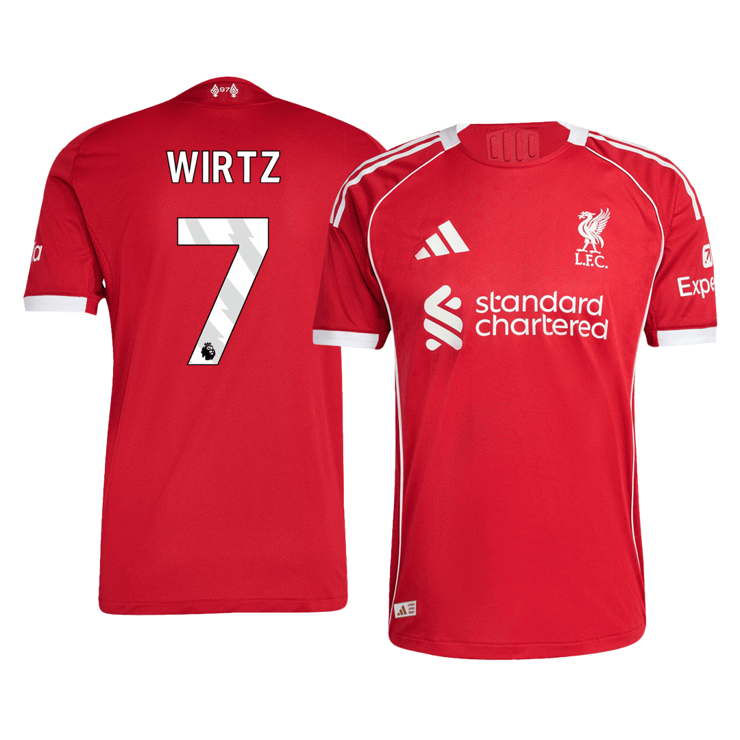 WIRTZ #7 Liverpool Home Match Jersey Player Version 2025/26
