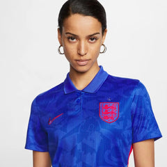 England 2020-21 WOMENS Away Soccer Jersey - Blue-Red