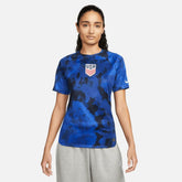USA 2022-23 Women's Away Soccer Jersey - Bright Blue-White