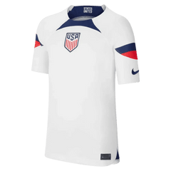 USA 2022-23 Home Youth Soccer Jersey White-Loyal Blue