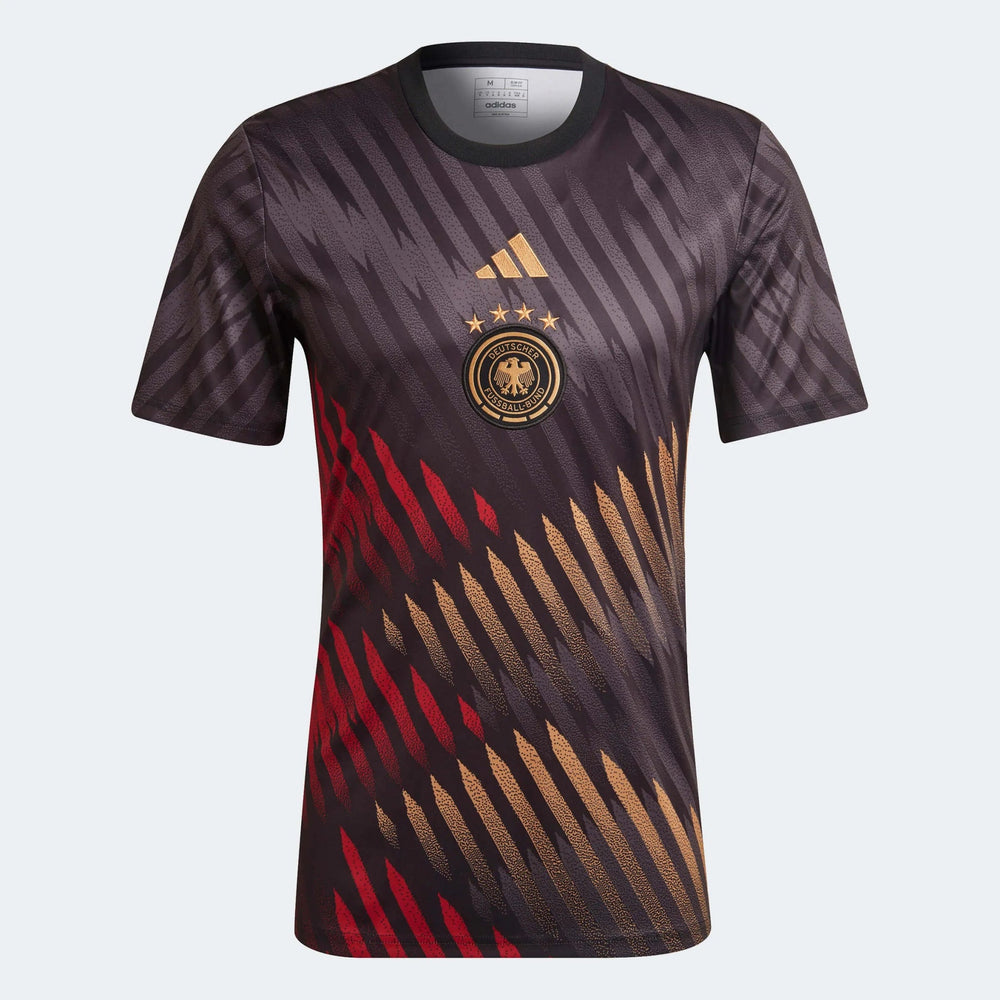 Germany 2022-23 Pre-Match Soccer Jersey - Black-Grey-Red