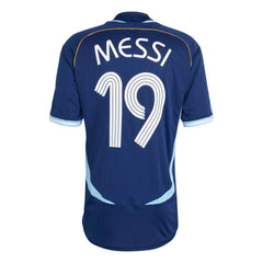 Argentina 2006 Men's Retro Stadium Away Messi #19 Soccer Jersey