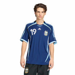 Argentina 2006 Men's Retro Stadium Away Messi #19 Soccer Jersey