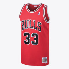 Red - Mens Chicago Bulls Scottie Pippen 1997 Hardwood Classics Road Swingman Jersey sale | NBA