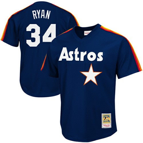 Nolan Ryan Houston Astros Mitchell & Ness Authentic Batting Practice Jersey - MLB Jerseys